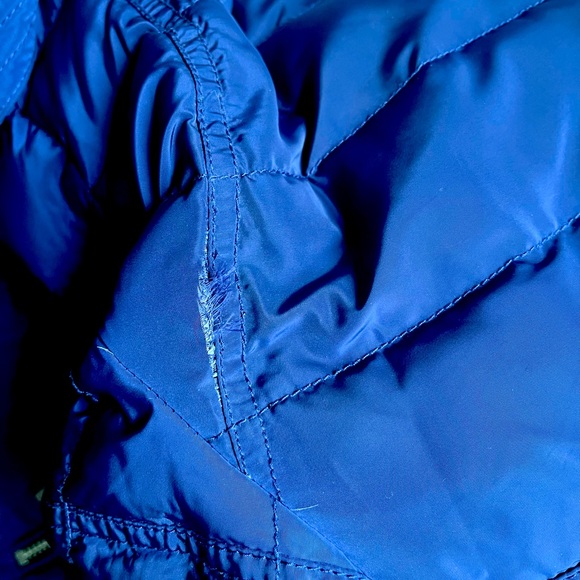 Dark purple/navy blue winter coat with real geese filling - Picture 4 of 6